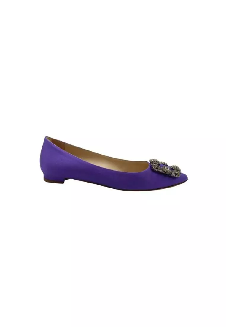 Purple manolo top blahnik shoes