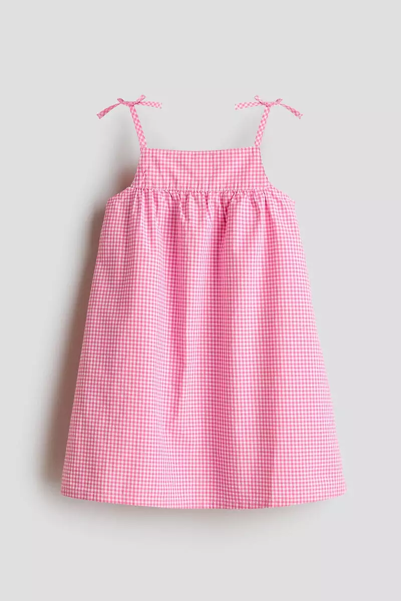 Cotton poplin strappy dress