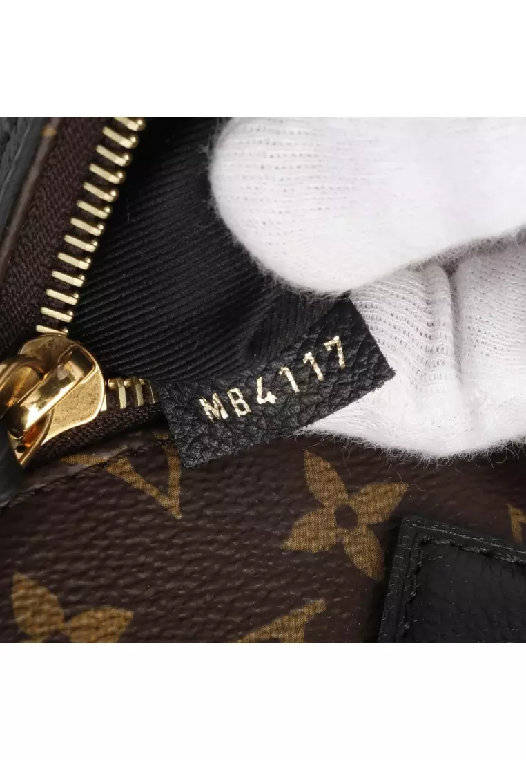 Pre-Loved Louis Vuitton Tournelle PM monogram Noir Handbag PVC leather Brown black 2WAY