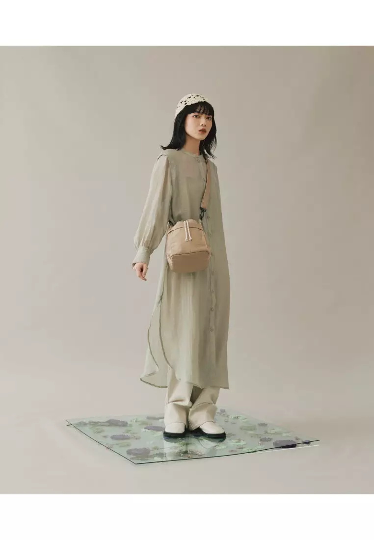 Plain-me 防潑水桶包 - 米色