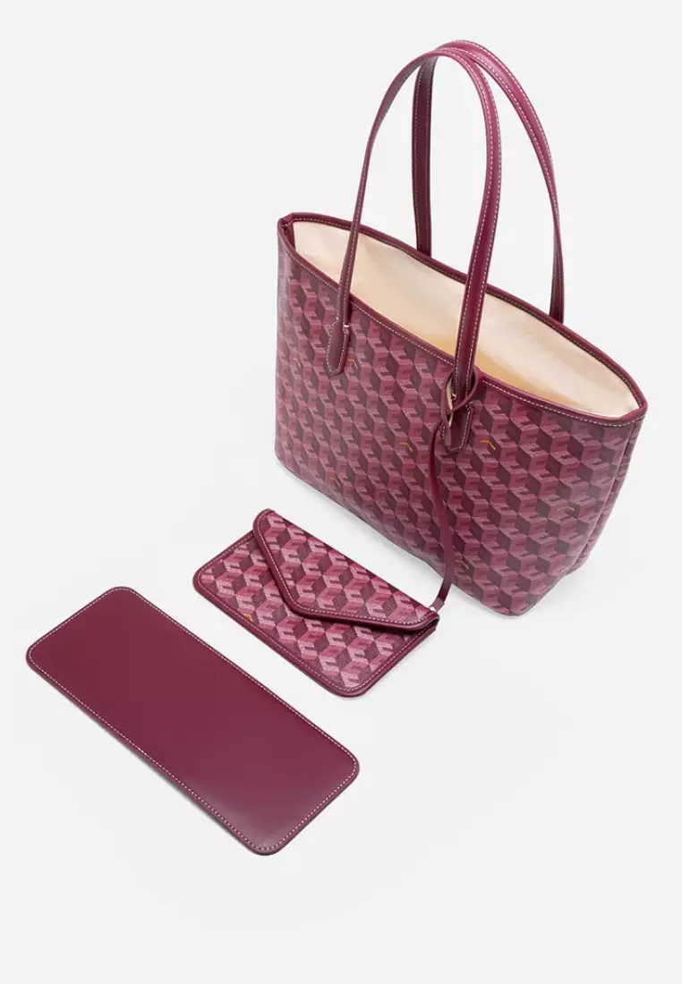 Russo Medium Tote Bag Burgundy