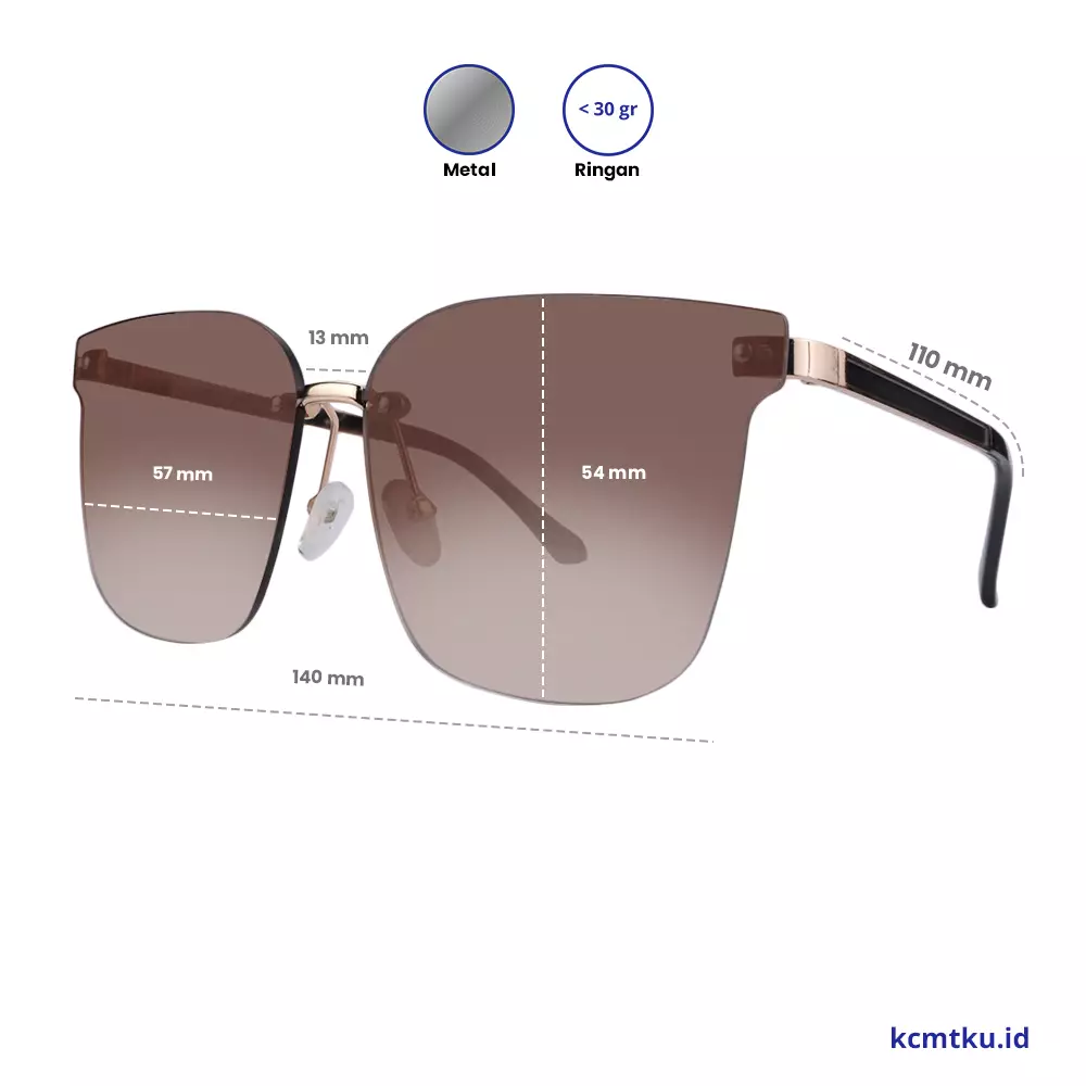 Mira Eyewear Sunglasses Anti UV - Brown Gold