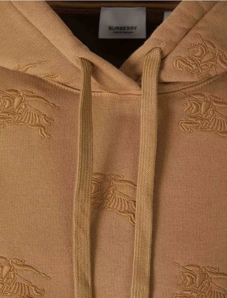 Embroidered EKD Cotton 兜帽衛衣(棕色)