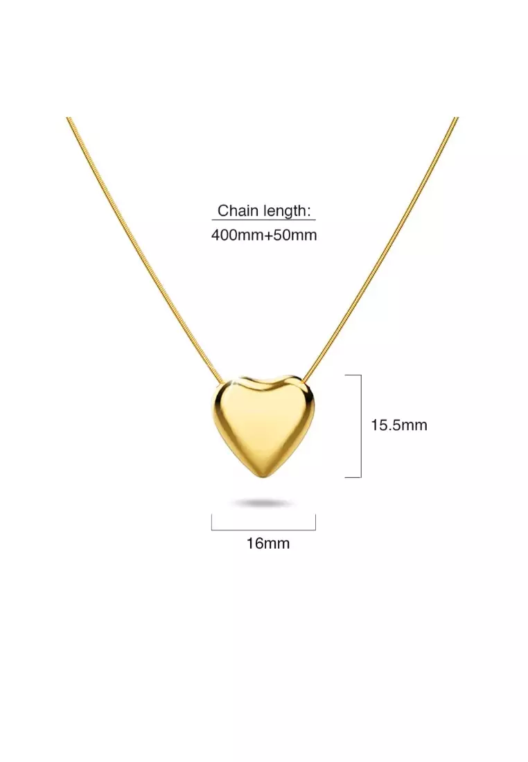 Gold heart sale necklace