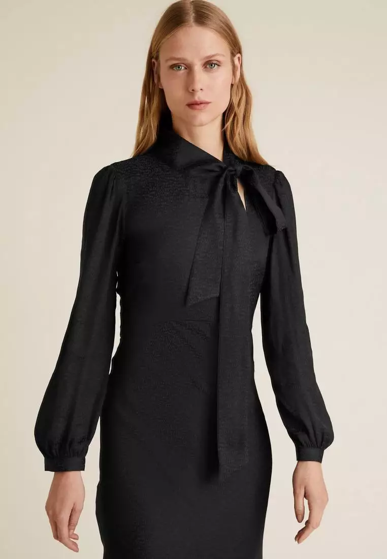 Satin Animal Print Midi Skater Dress