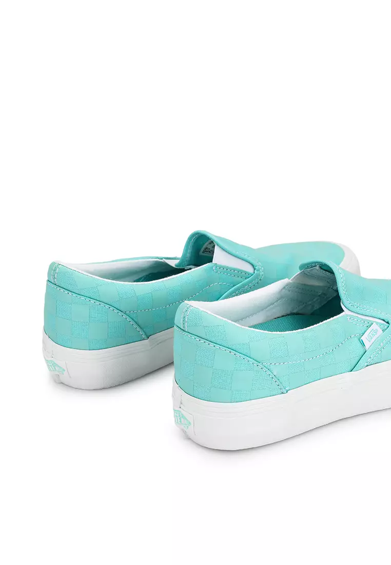 Teal vans discount slip ons