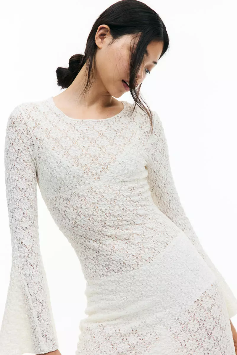 Jacquard-jersey bodycon dress