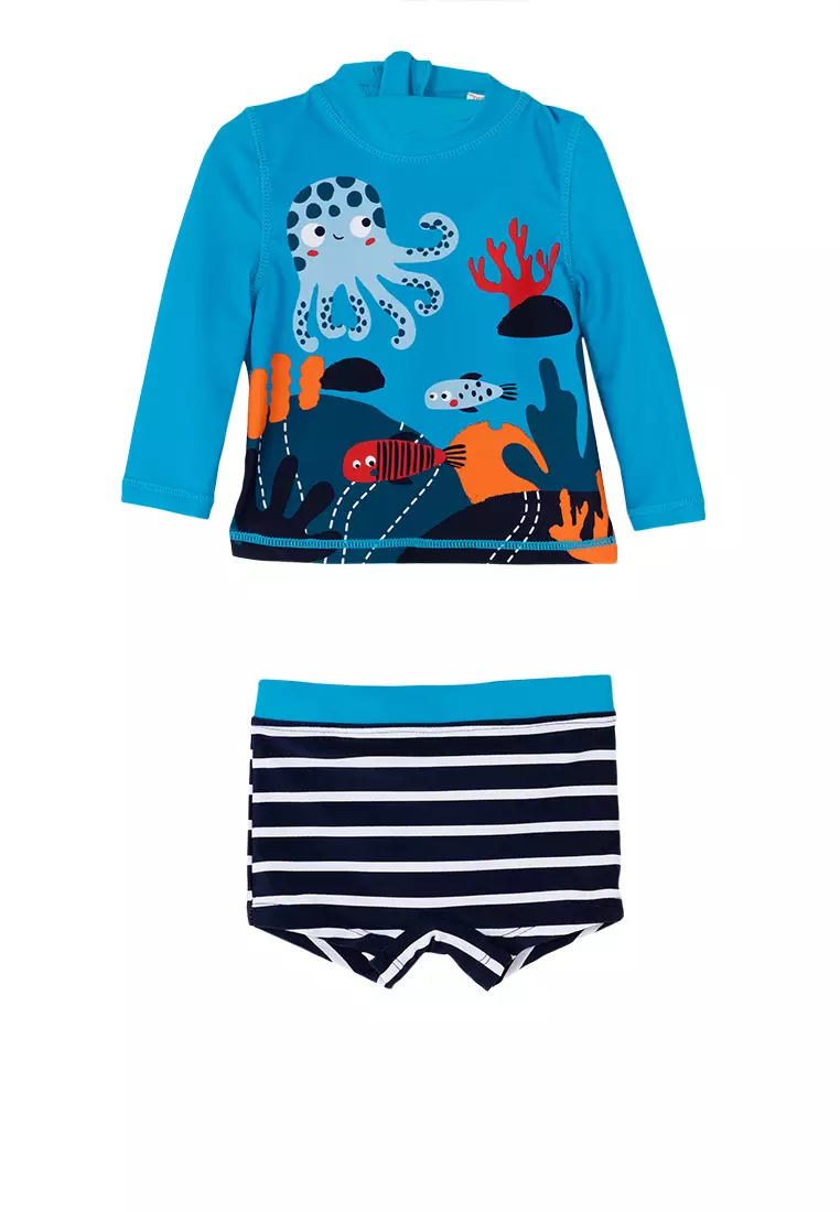Splash About Blue Happy Nappy Baby Sun Suit (UPF 50, 50% OFF