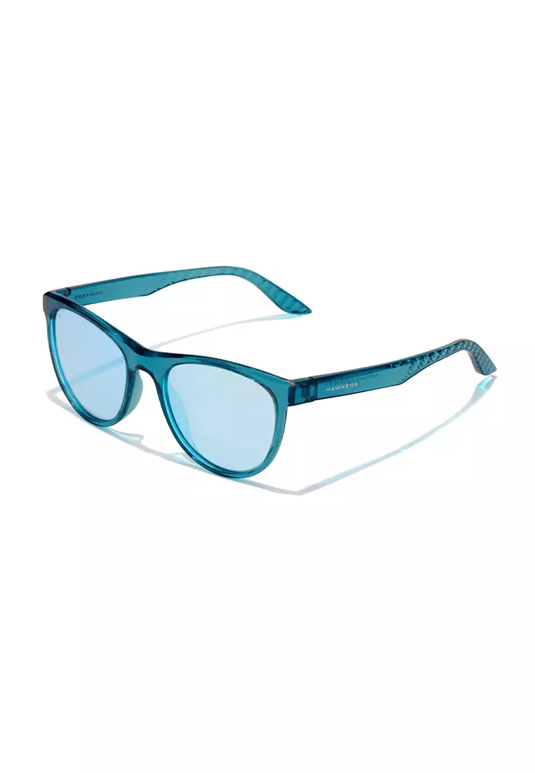 HAWKERS Polarized Cyan Blue Chrome Trail Sunglasses For Men And Women, Unisex. Official Product Designed In Spain