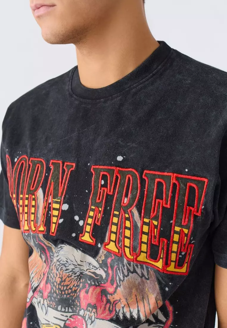 NYC Streetwear - Born Free Short Sleeves Tee - Black