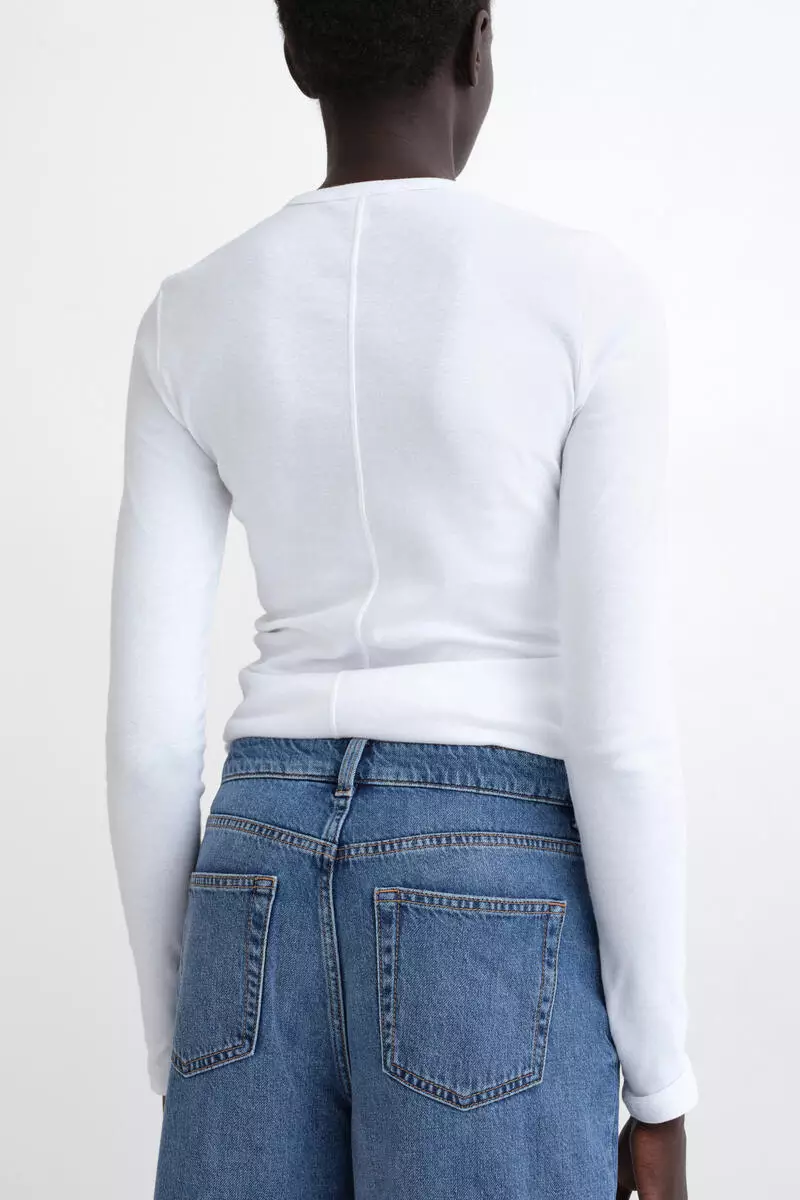 Long-sleeved jersey top