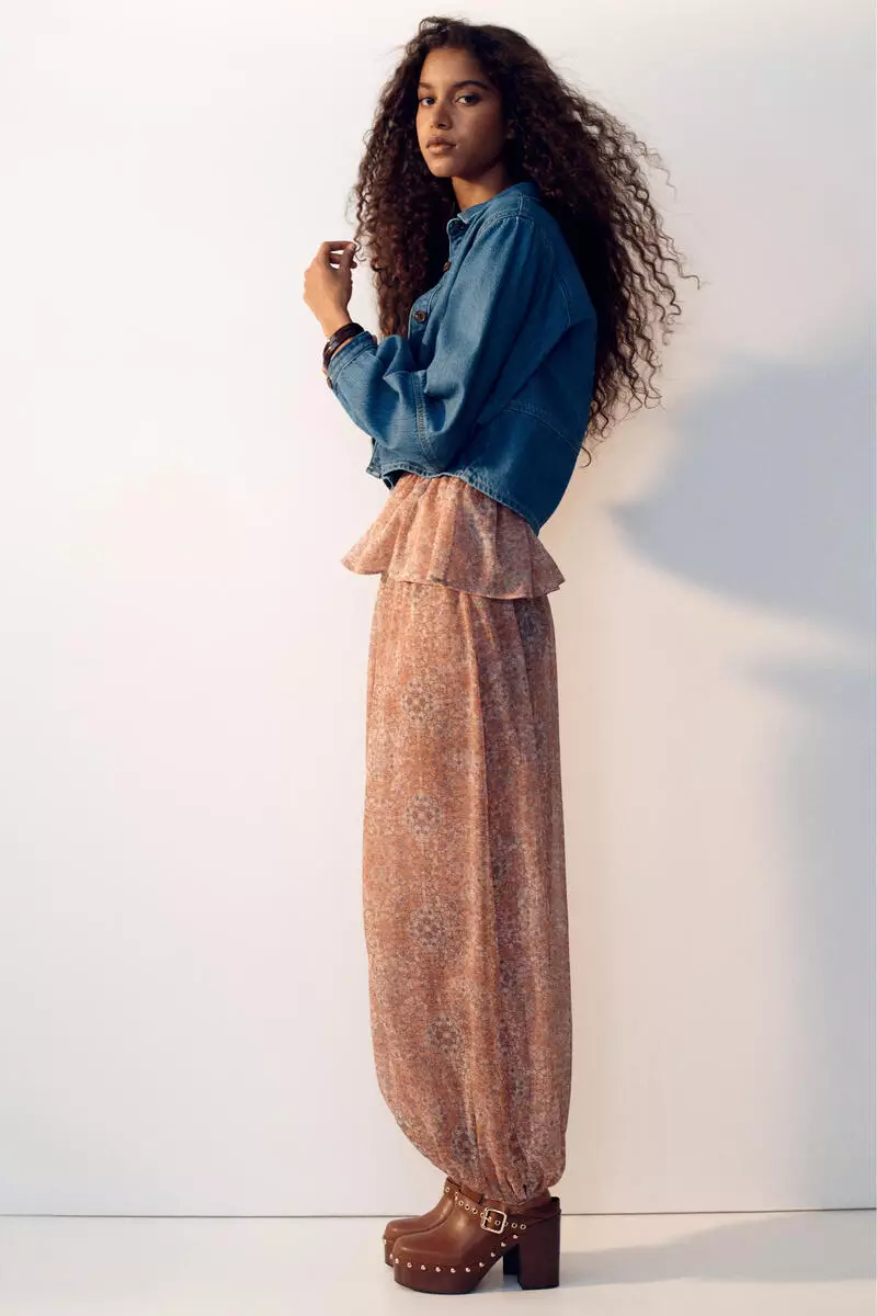 Balloon-leg pull-on trousers