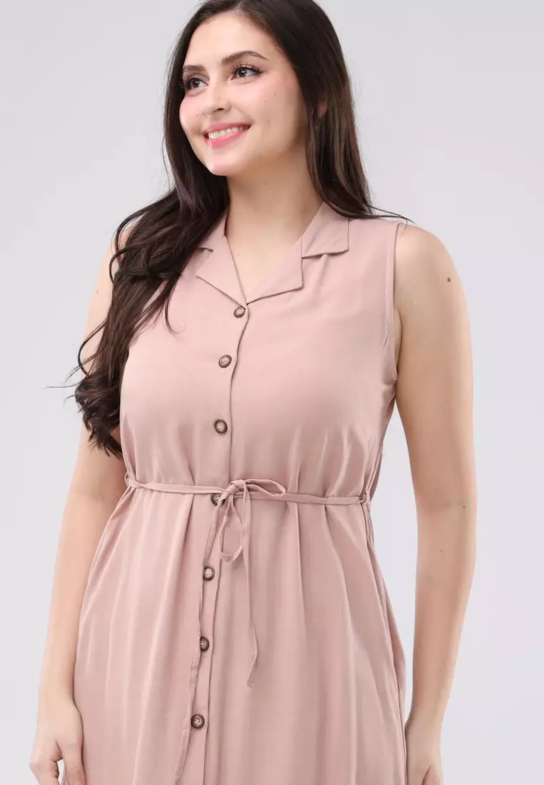 Soft Linen Woven Sleeveless Dress