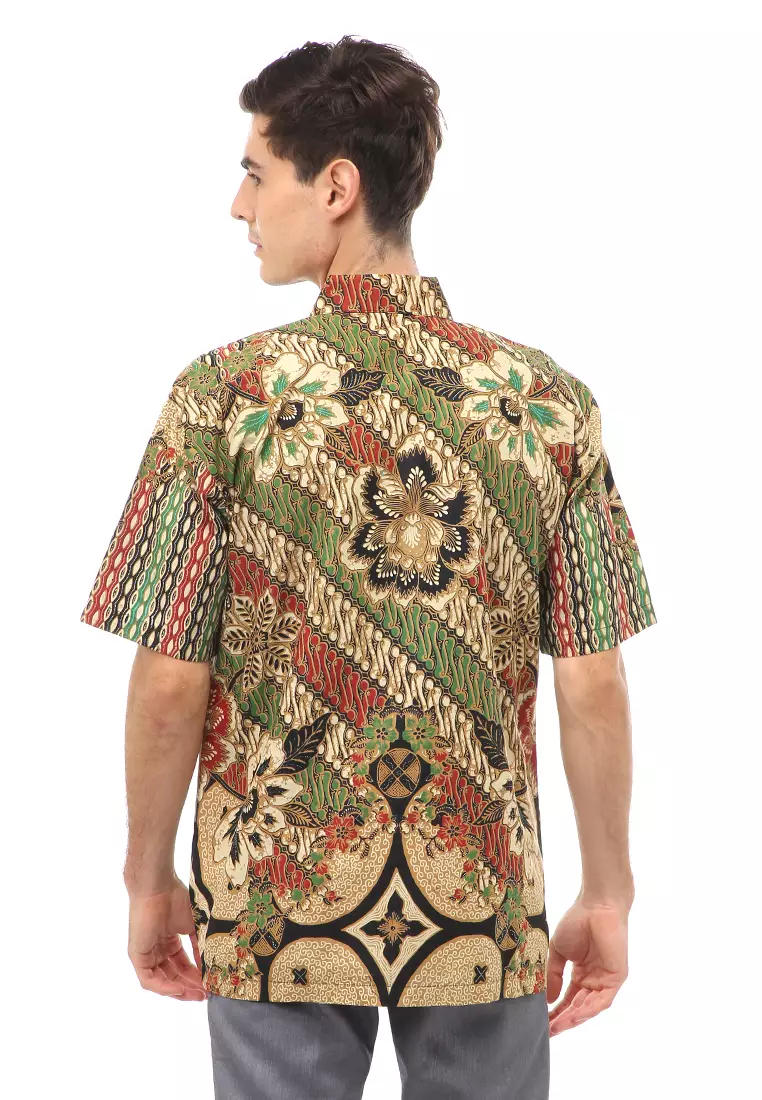 Kendrick Atasan Formal Kemeja Batik Pria Prakha Short Sleeve Material Cotton ORIGINAL