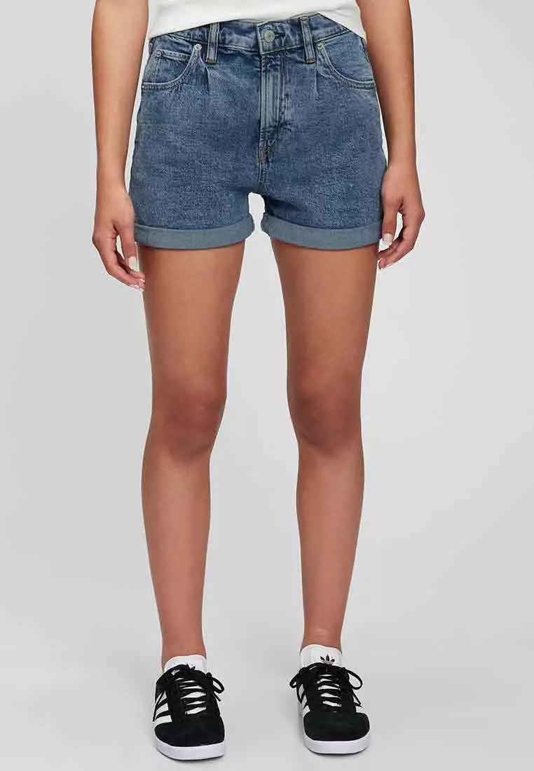 Gap denim best sale mom shorts
