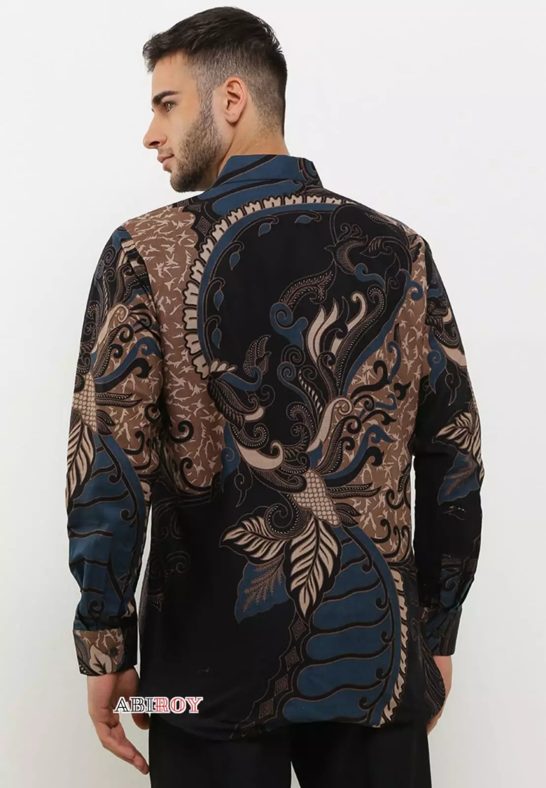 Kemeja Batik Pria Premium Slimfit Elegant Modern Lengan Panjang Jatimerta Blu