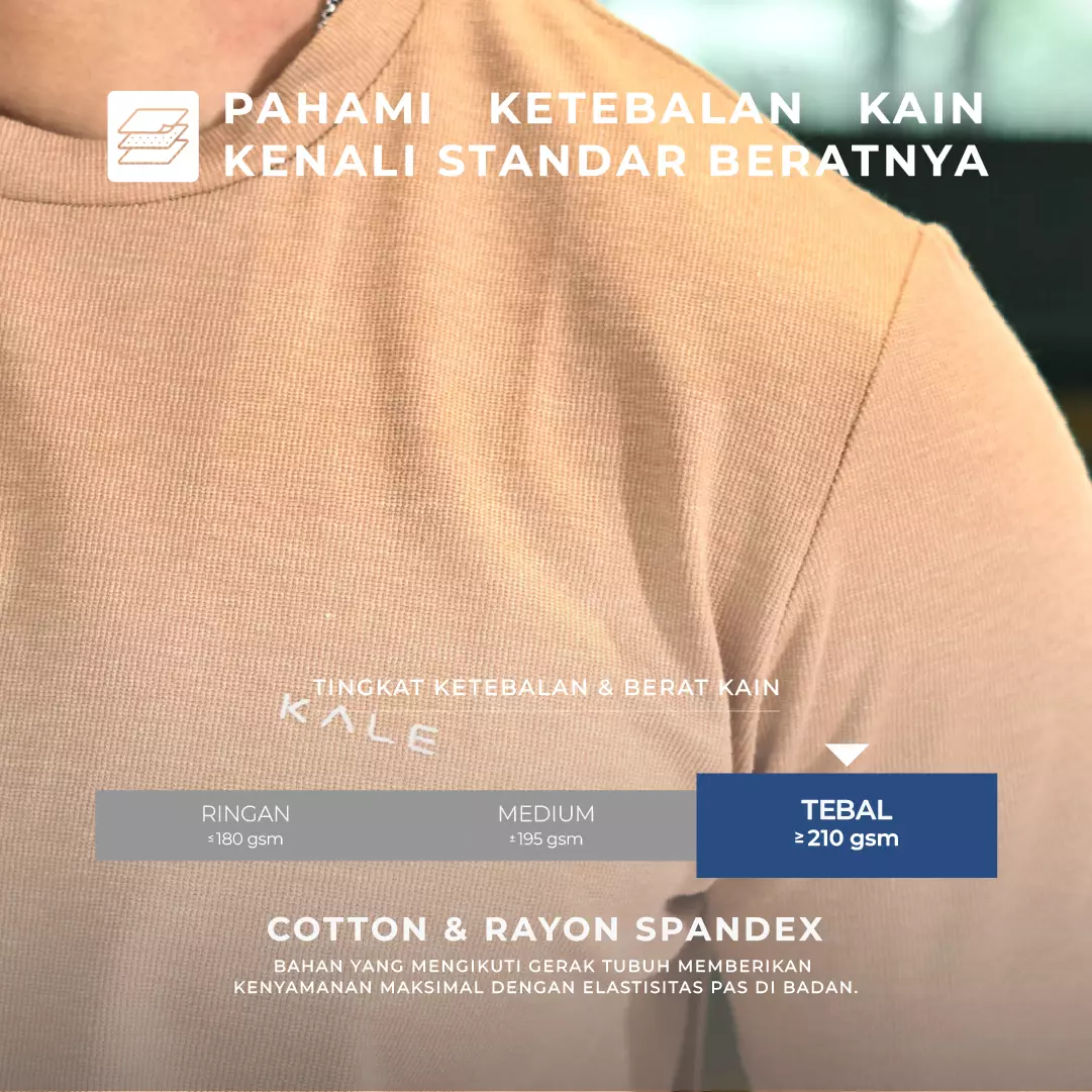 Kale Jovan Light Brown / Kaos Pria Basic Polos Lengan Pendek