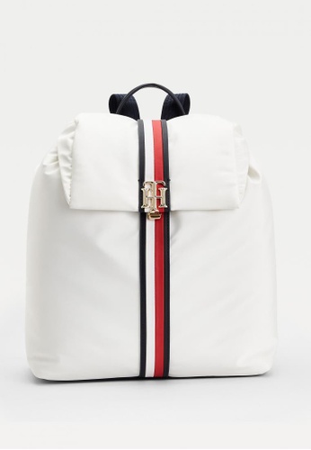 Tommy Hilfiger white Relaxed Th Backpack Corp BC6D9ACB8A0447GS_1