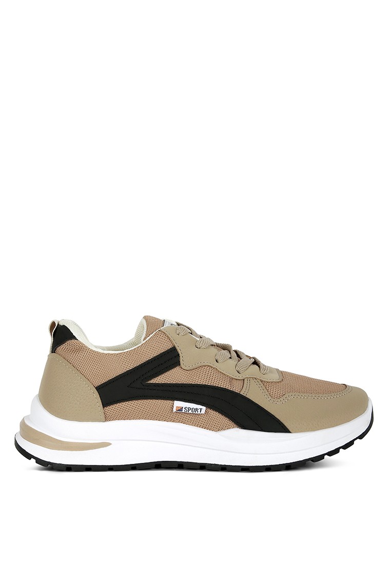 Brown Faux Suede Active Sneakers