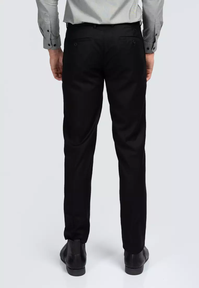 Polo Haus - Men’s Tetoron Rayon Regular Fit Flat Front Slack