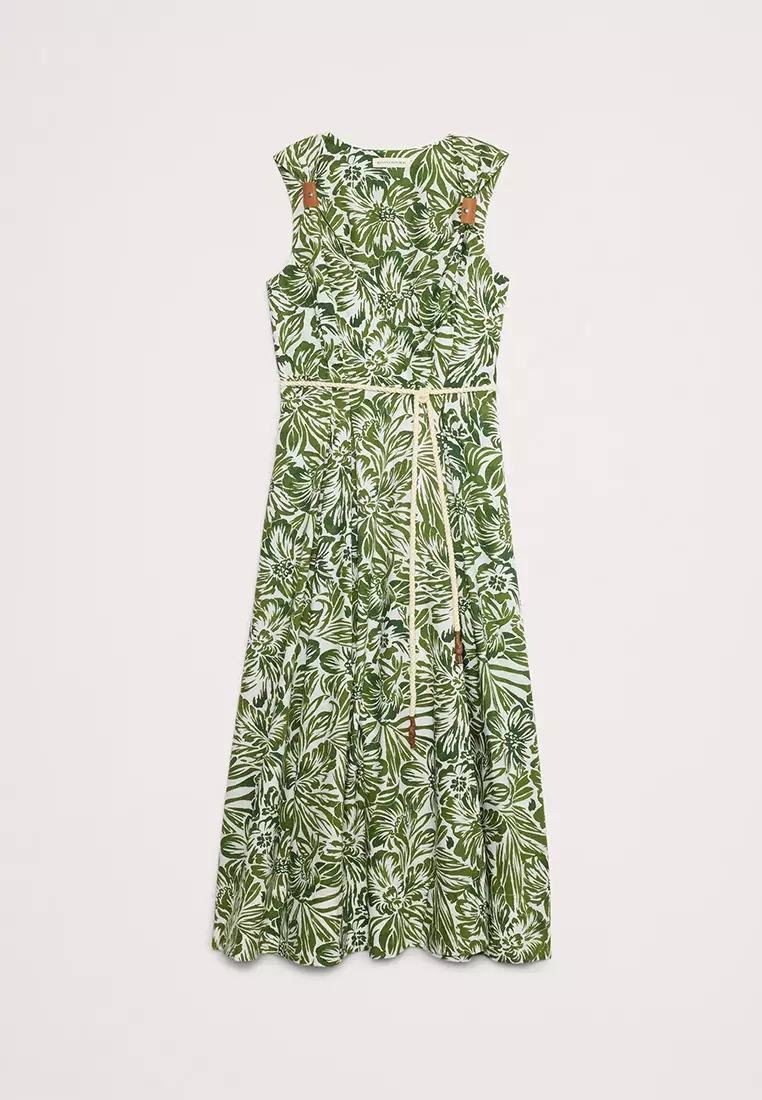 Cotton Poplin Wrap Maxi Dress