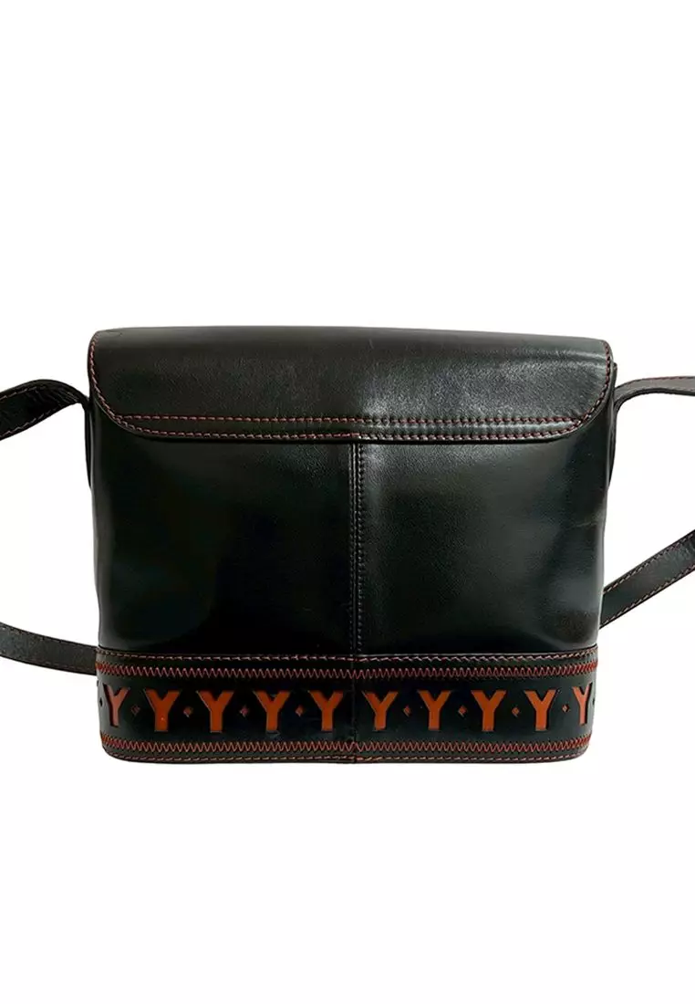 Pre-Loved Saint Laurent Leather Cutout Crossbody