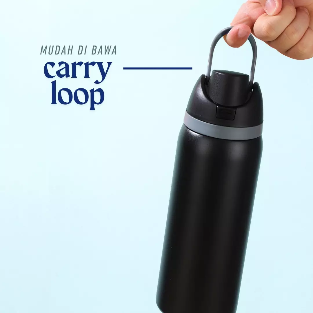 Wakakids Botol Minum Termos Stainless Steel Vacuum FreeSip Tumbler Premium dengan Pegangan 720ml K8060 Venhs Putih