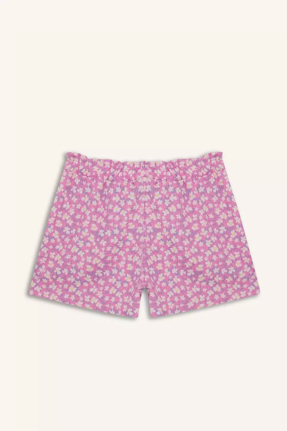 Girl's Patterned Elastic Waist Shorts E5699A825Hs