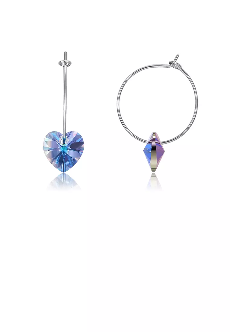 Buy Glamorousky 925 Sterling Silver Simple Fashion Circle Heart