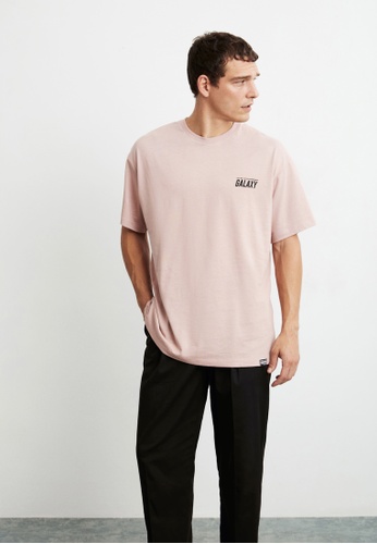 GRIMELANGE pink MAXIMUS Men Pink T-shirt 9D003AA8CFA192GS_1