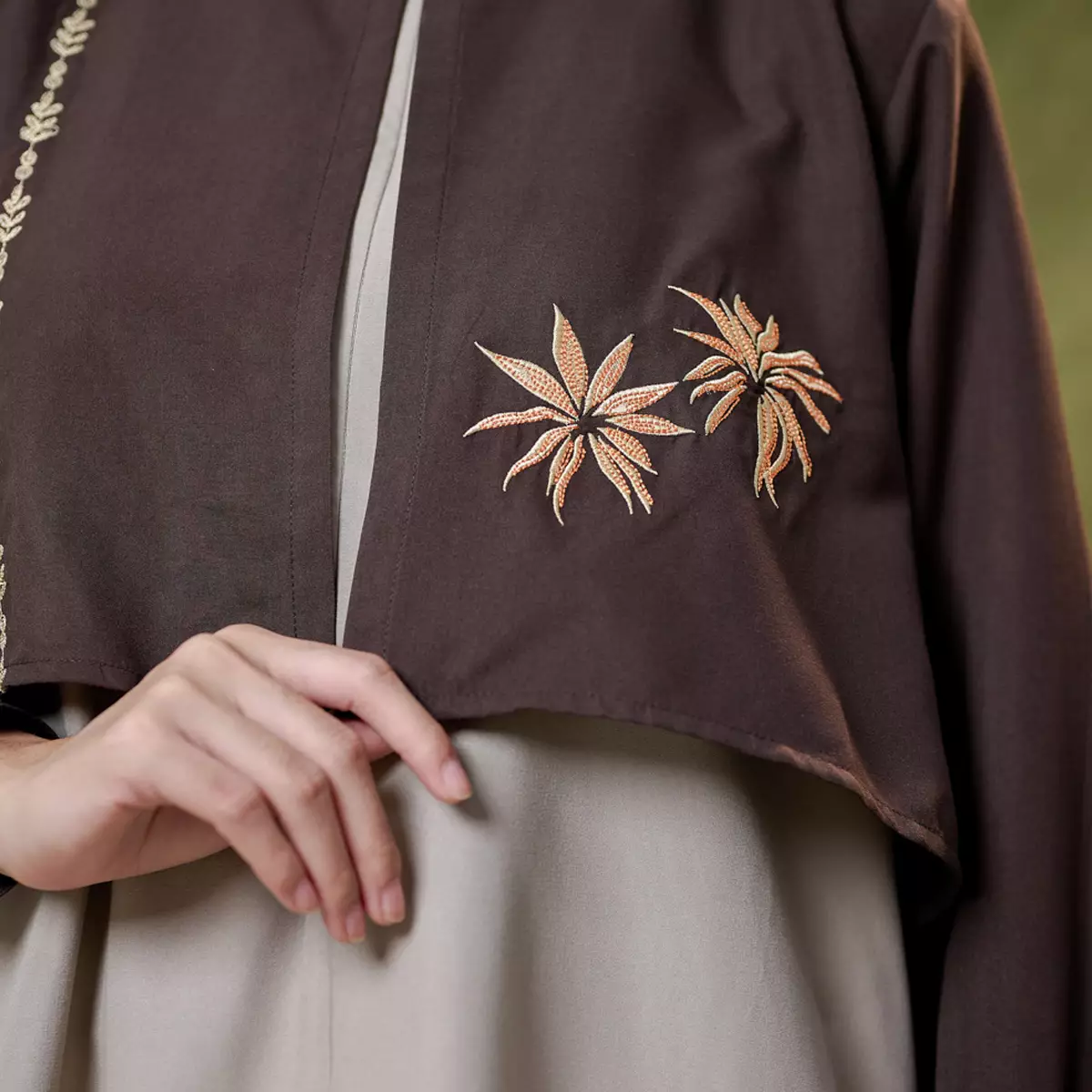 ZM Zaskia Mecca - Keyla Brown Gamis Wanita Dress - Romansa Khatulistiwa - Wijayakusuma