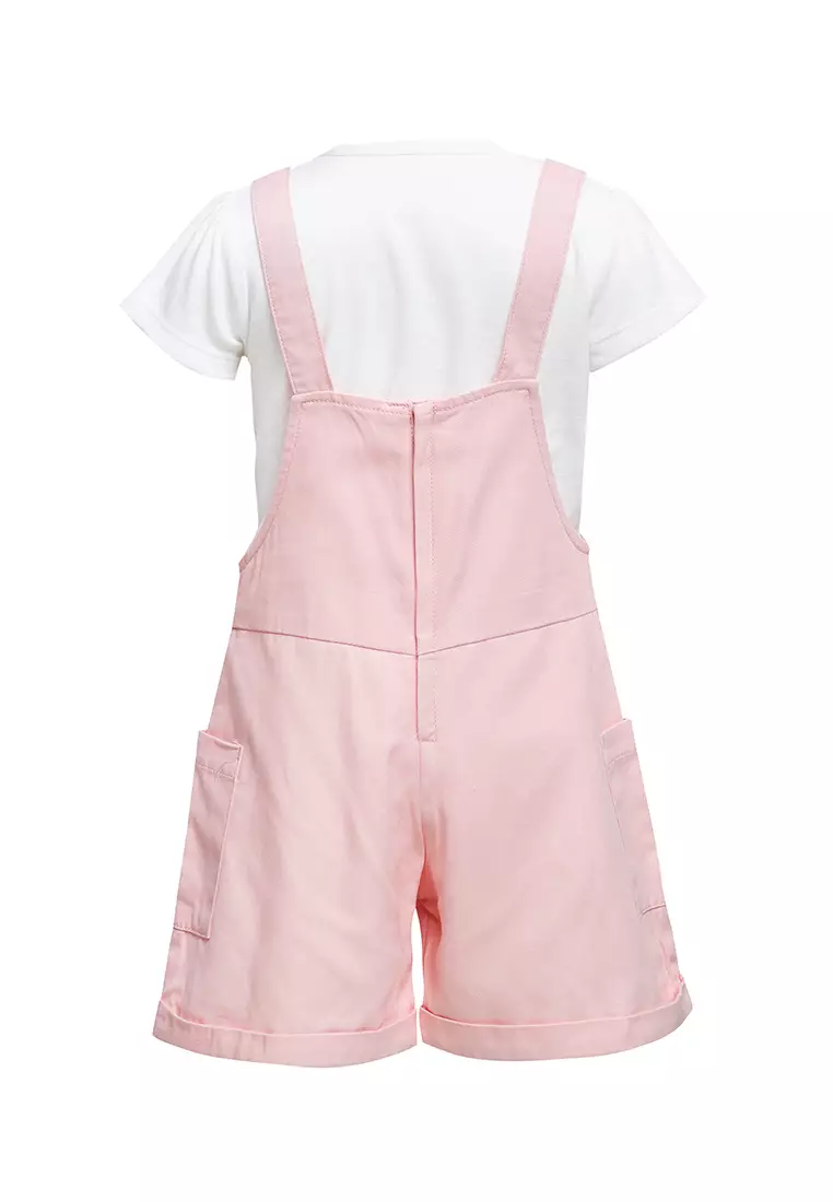 Qna Girl Vioneta Overall Celana Pendek anak Salem