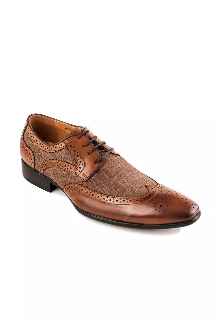 Mens brogue dress best sale shoes