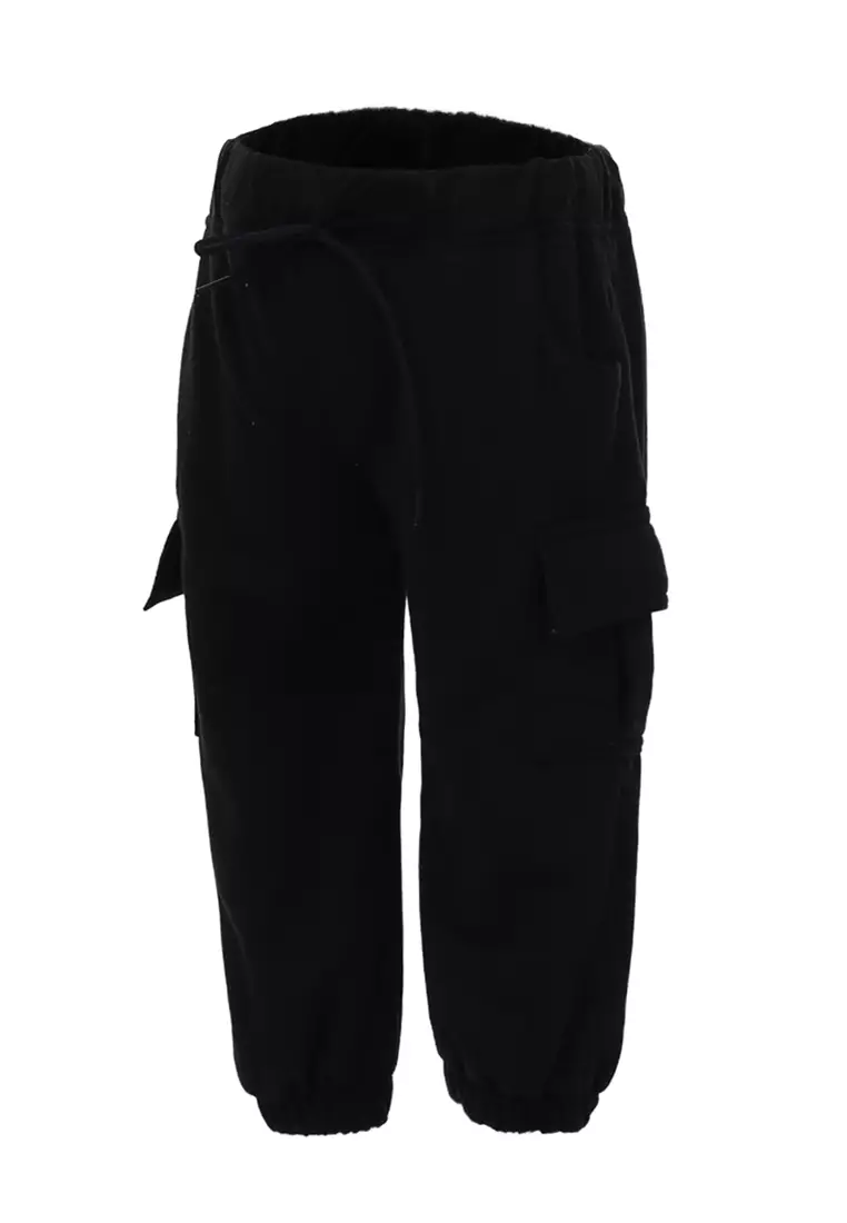 Wileen Celana Cargo Anak Unisex Kid Long Pants Slim Fit Comportable Material Fleece ORIGINAL - Black