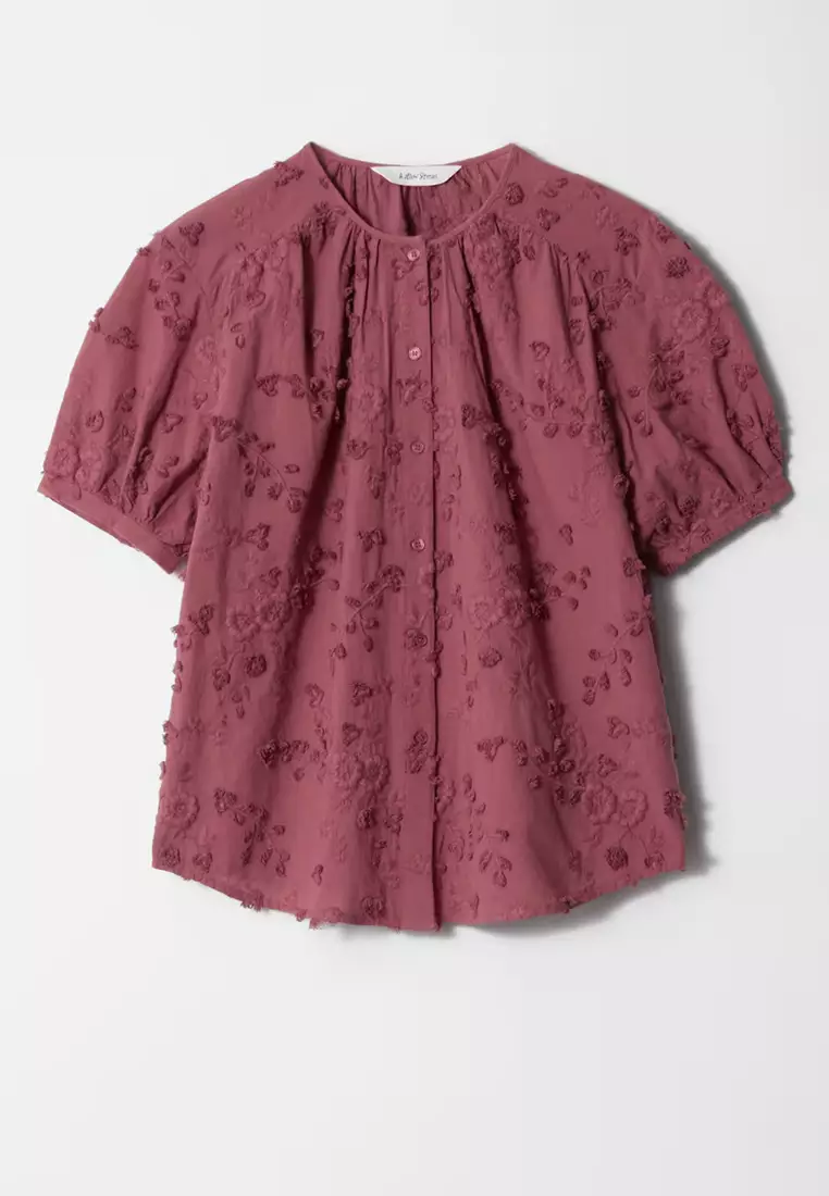 Oversized Puff-Sleeve Blouse