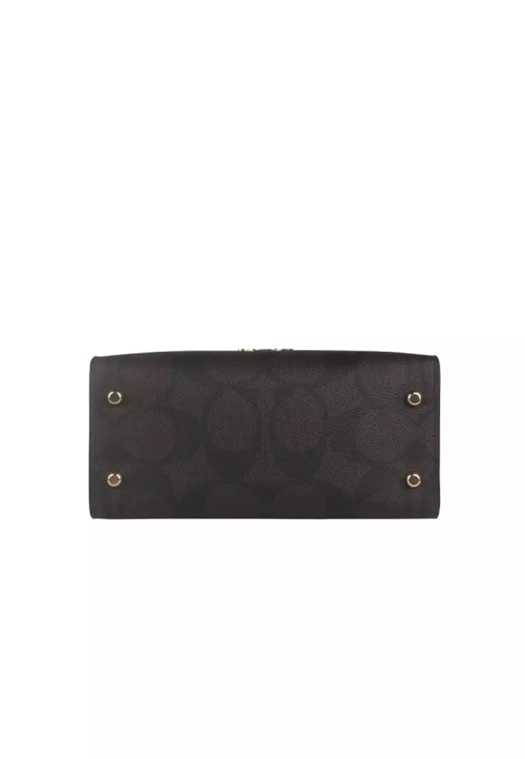 Maggie Small Tote Bag In Blocked Signature Canvas CY676
