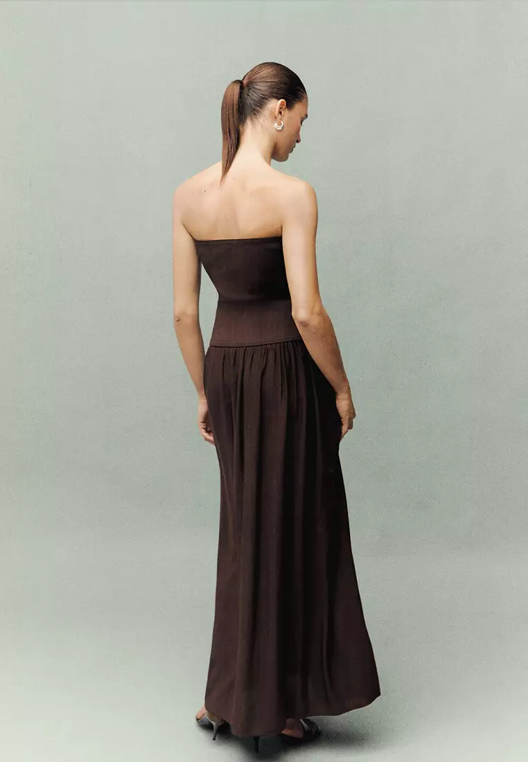 Combined Strapless Dress