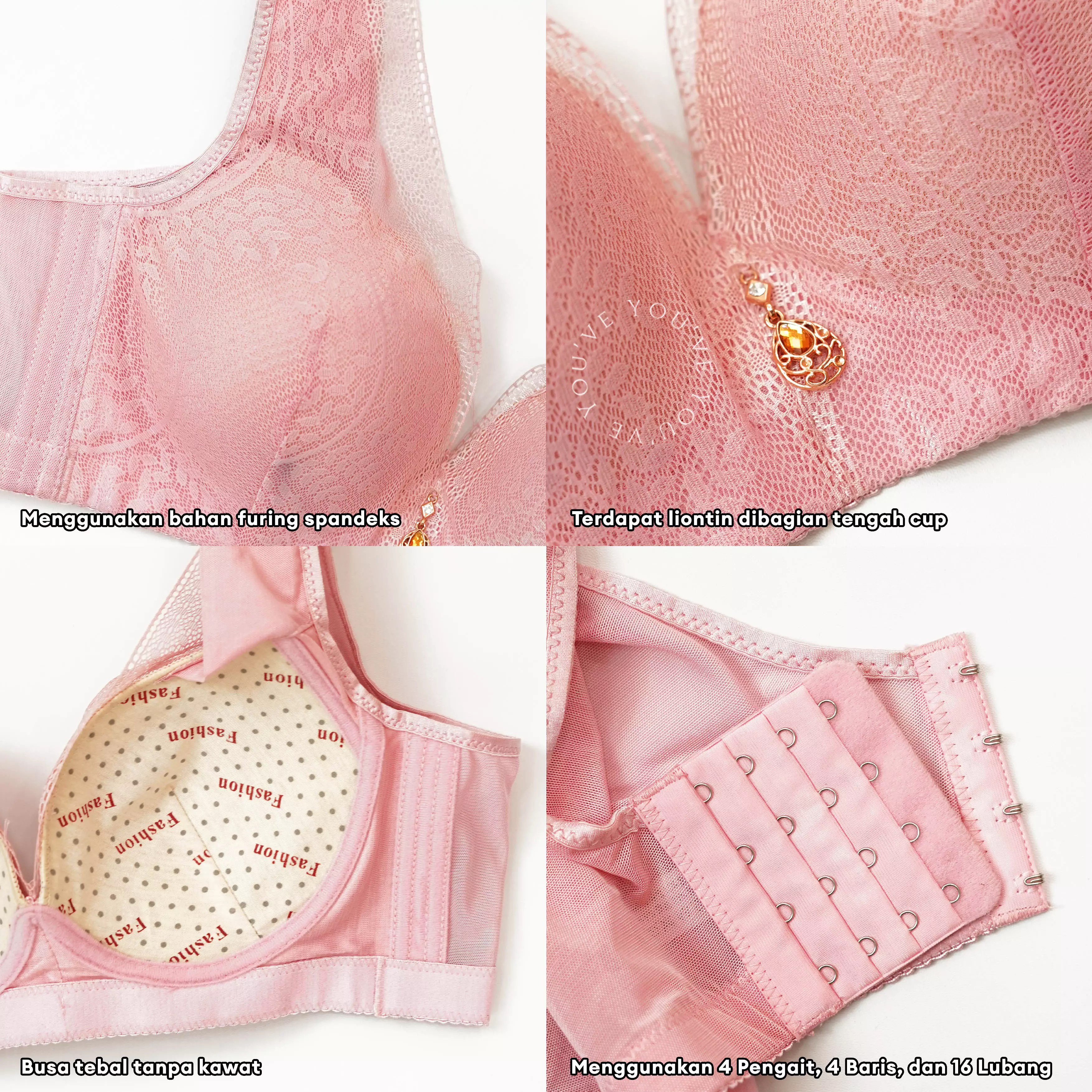 You’ve ( YouHave ) BH BRA Brokat Women Bra Tanpa Kawat Wanita Pakaian Dalam Wanita Bra 003125