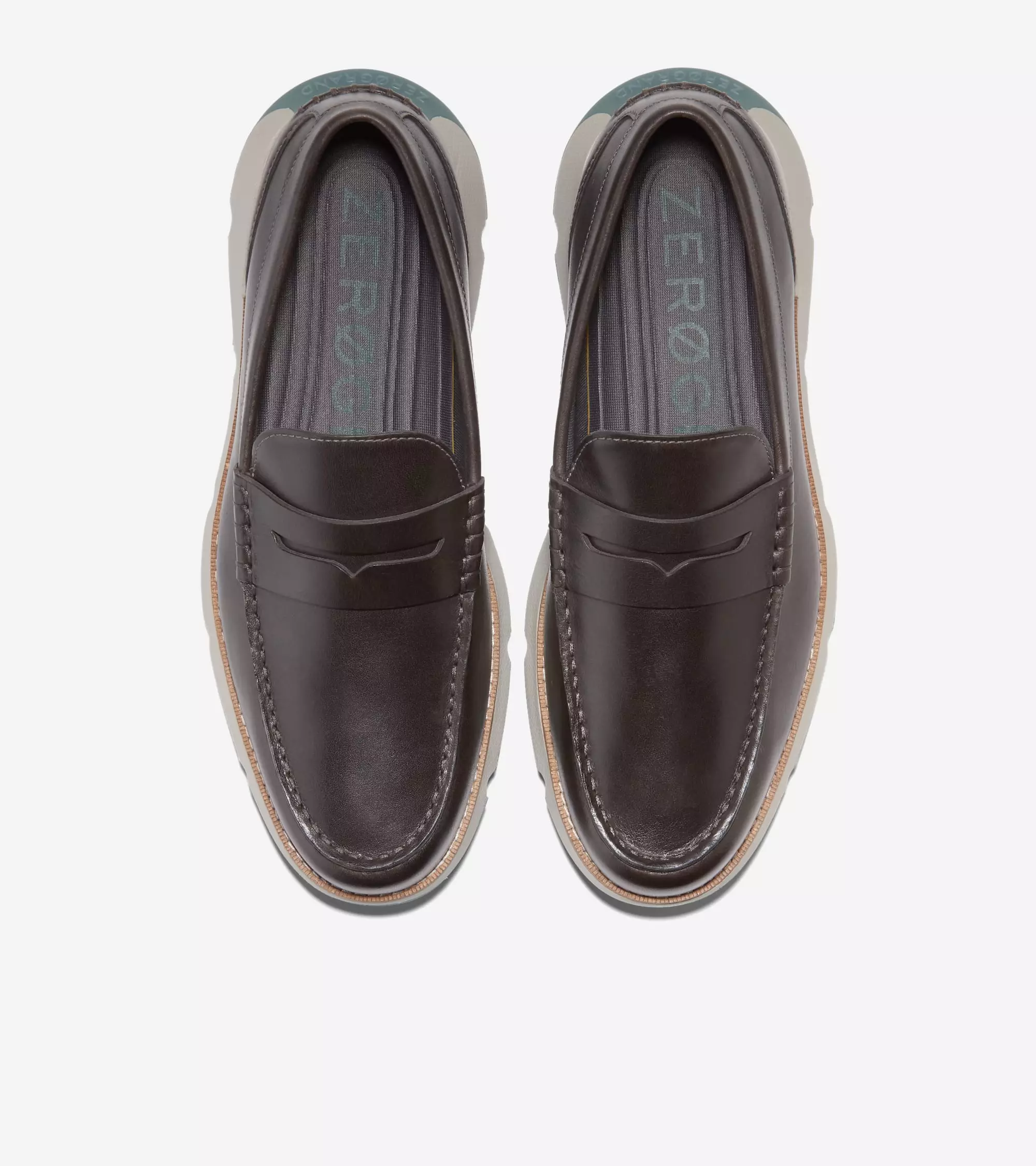 Cole Haan Men 4.Zerogrand Penny Loafers - Sepatu Pria (Gray)