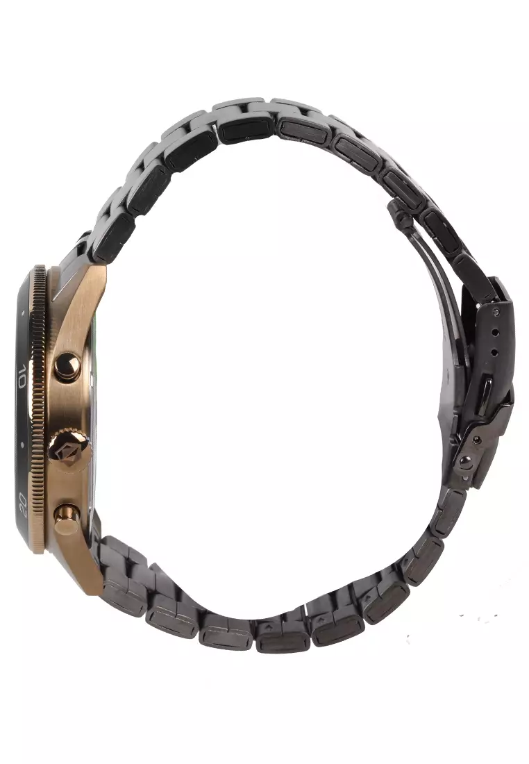 Expedition - Jam Tangan Pria - Rosegold - Gun Metal Stainless Steel Bracelet - 6791MCBZGGR