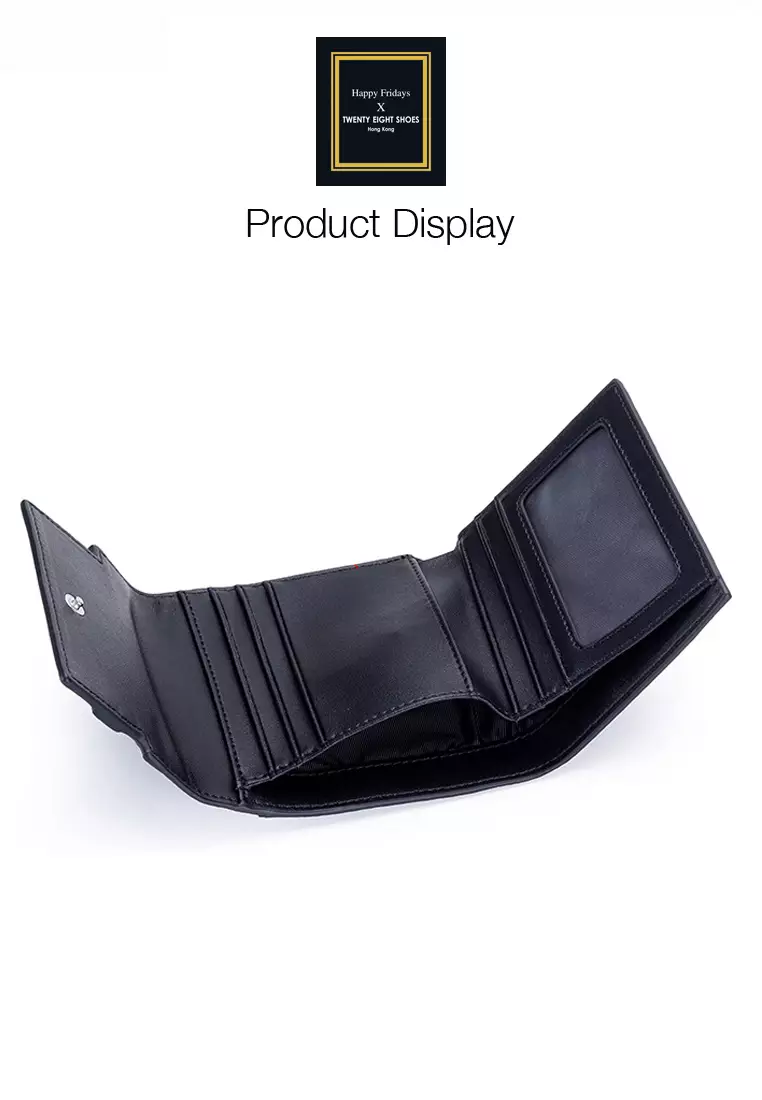 Texture Patching Full Grain Leather Trifold Wallet JW YT-2319