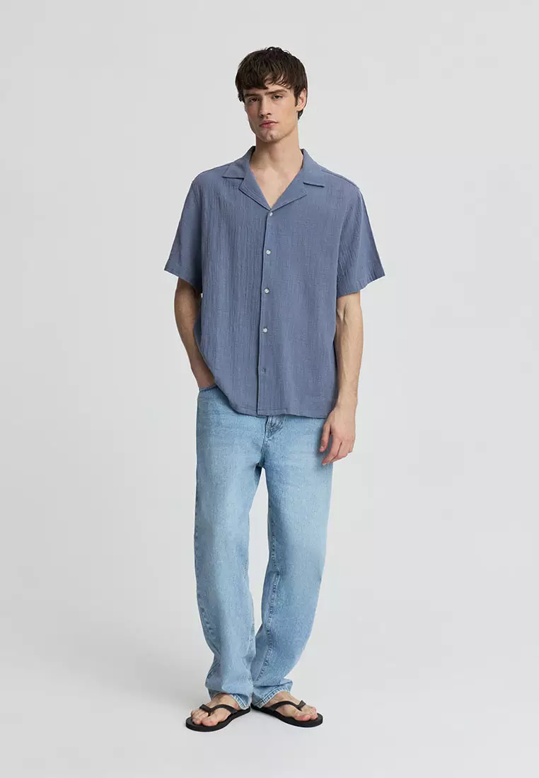 Men's Plain Bowling Shirt