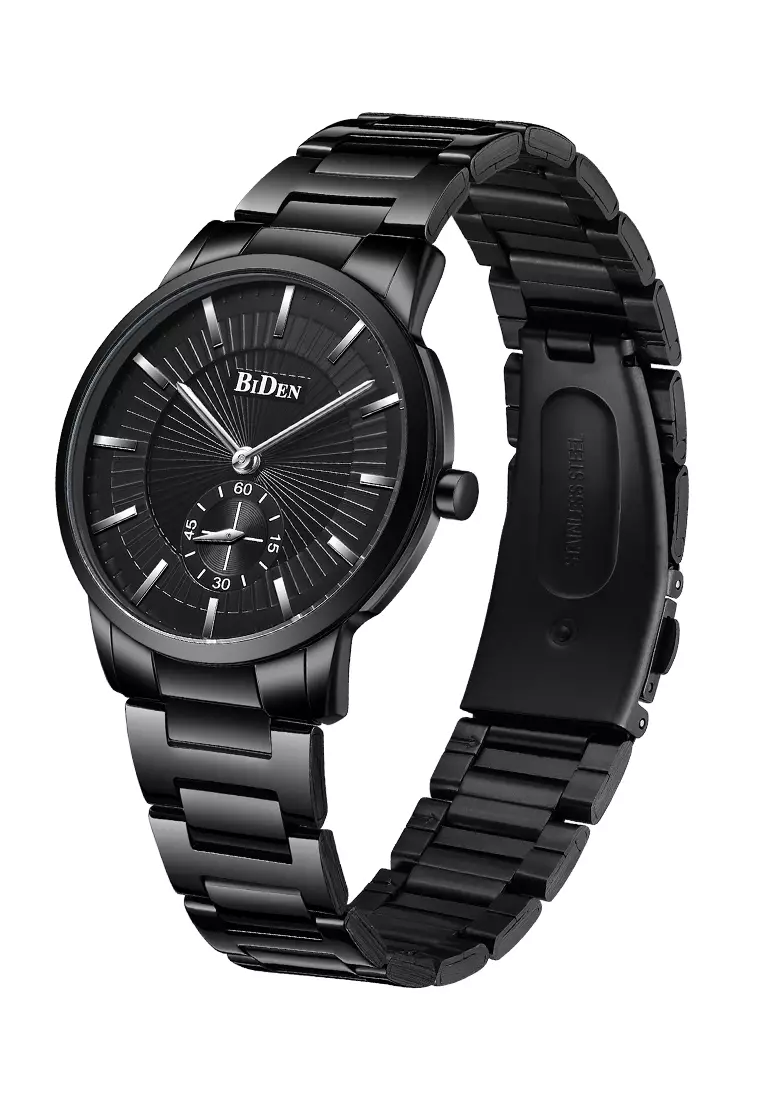 Jam Tangan Pria Bisnis Display Kuarsa 3ATM Anti Air Tali Stainless Steel Jam Tangan Cowok