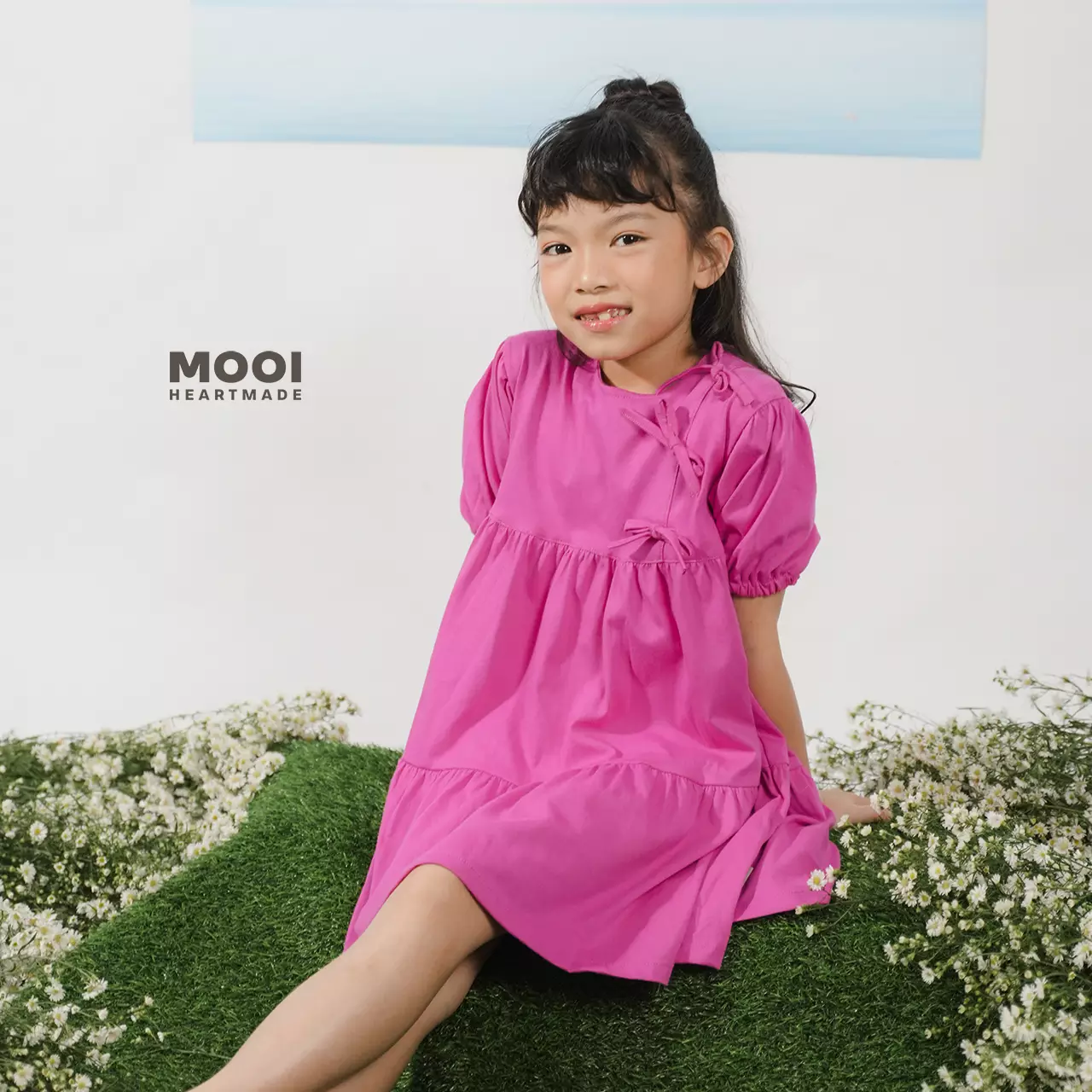 Mooi Dress Anak Perempuan Keiko Dress - Magenta