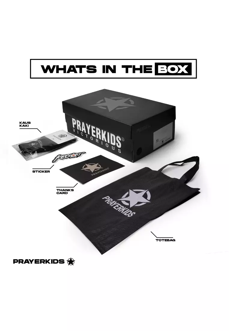 Prayerkids Geh Series Black White - Sepatu Sneakers Pria Wanita - Unisex