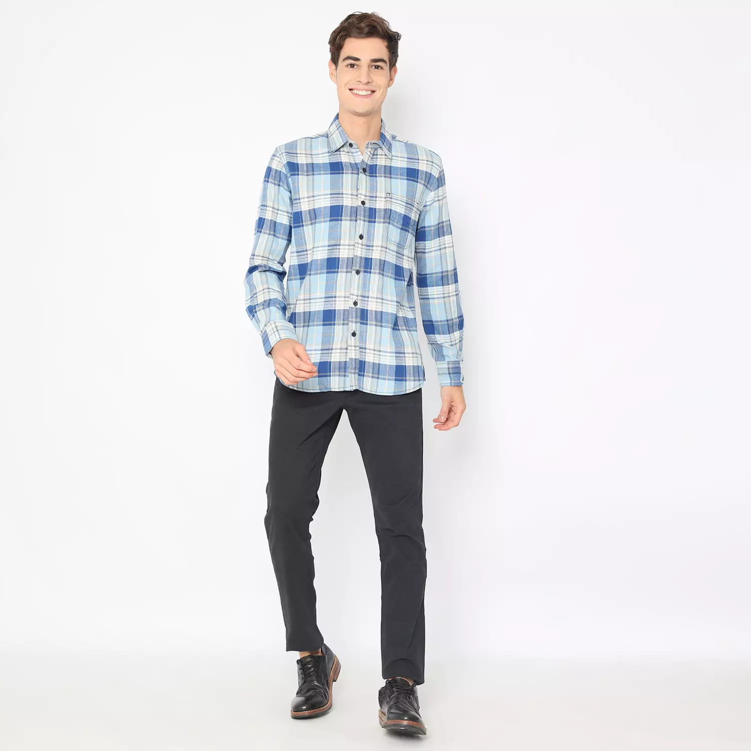 Platini Kemeja Flanel Pria Lengan Panjang 76164