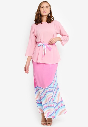 Contour Batik Set from Masterpiece By Masrina Abdulla in Pink