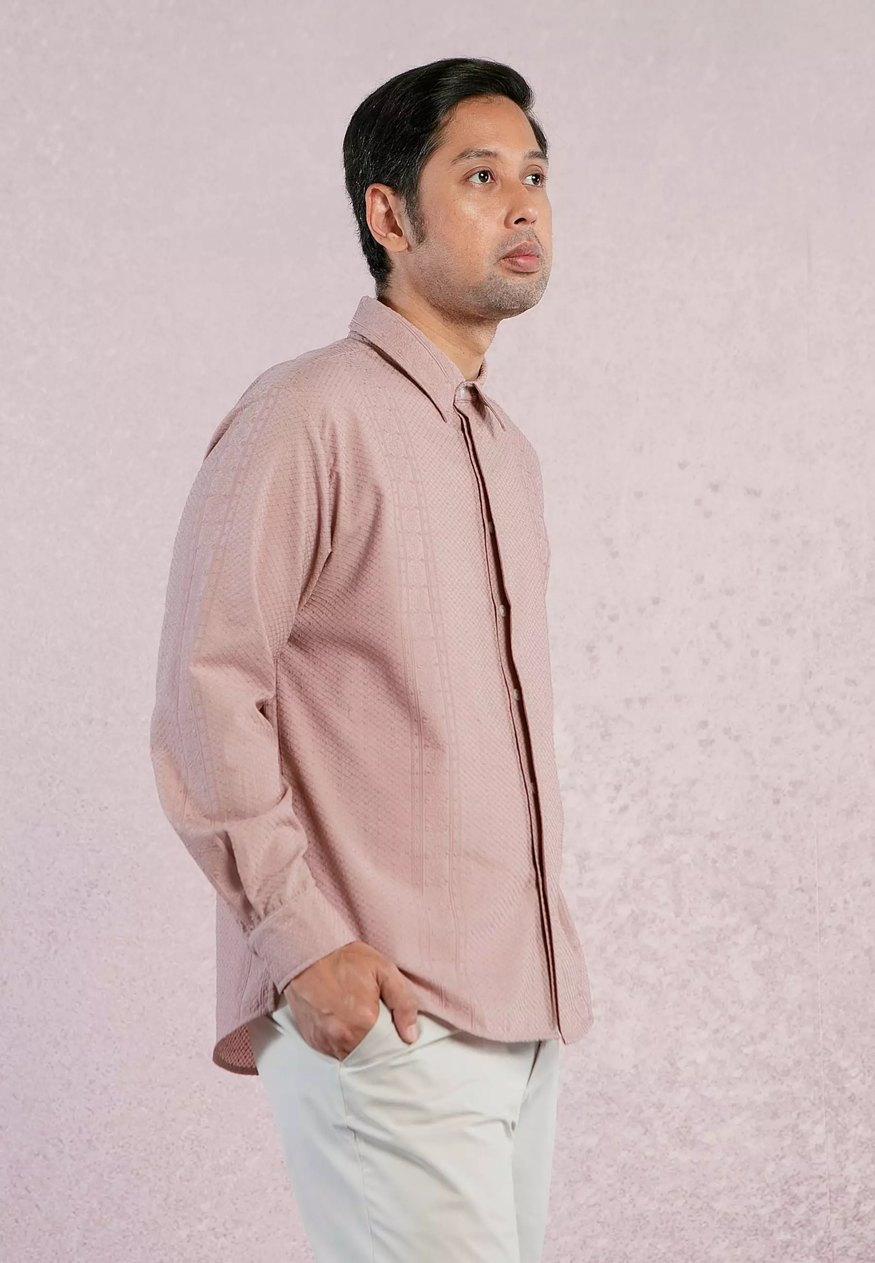 HijabChic x Tiqasya Luca Pale Mauve Koko - Koko Lebaran Sarimbit Katun Premium Lembut Polos Lengan Panjang