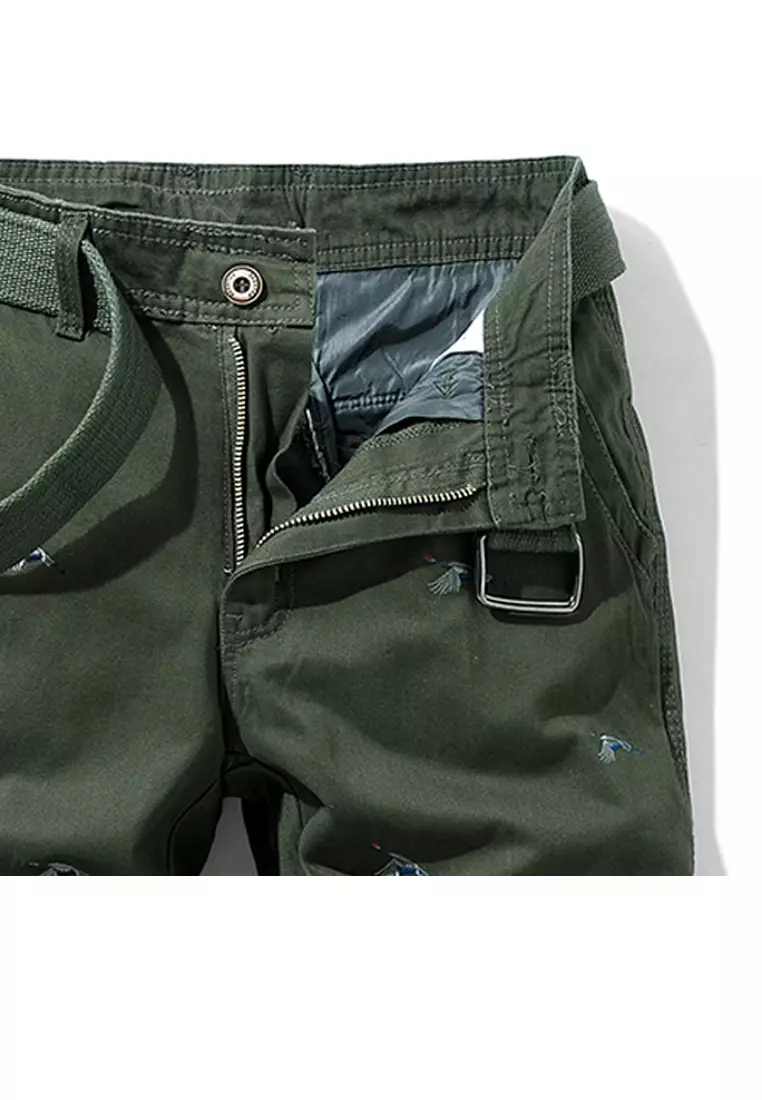 Embroidery Cotton Casual Shorts GJL17552