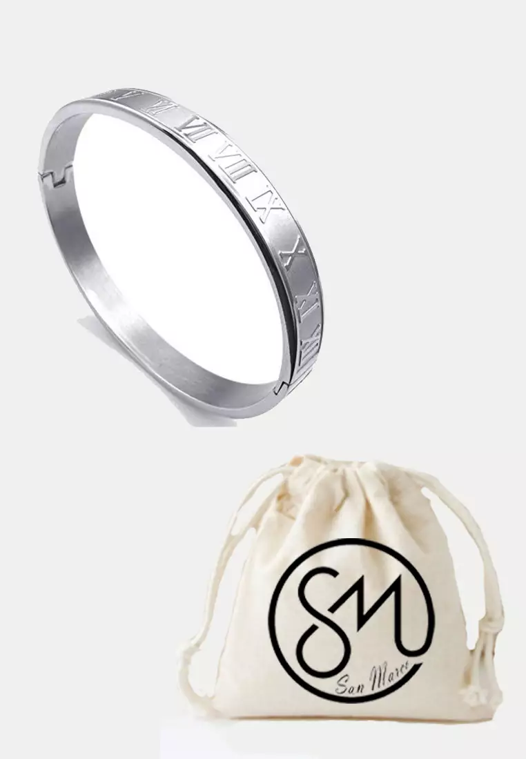 Aksesoris Gelang Pria Roman Bracelet Silver 
